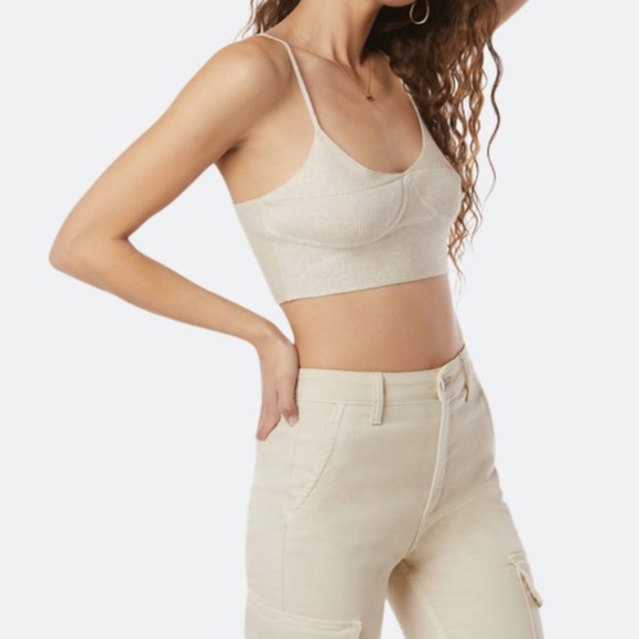 NWT Favorite Daughter Spaghetti Sweater Bralette - Picture 1 of 10